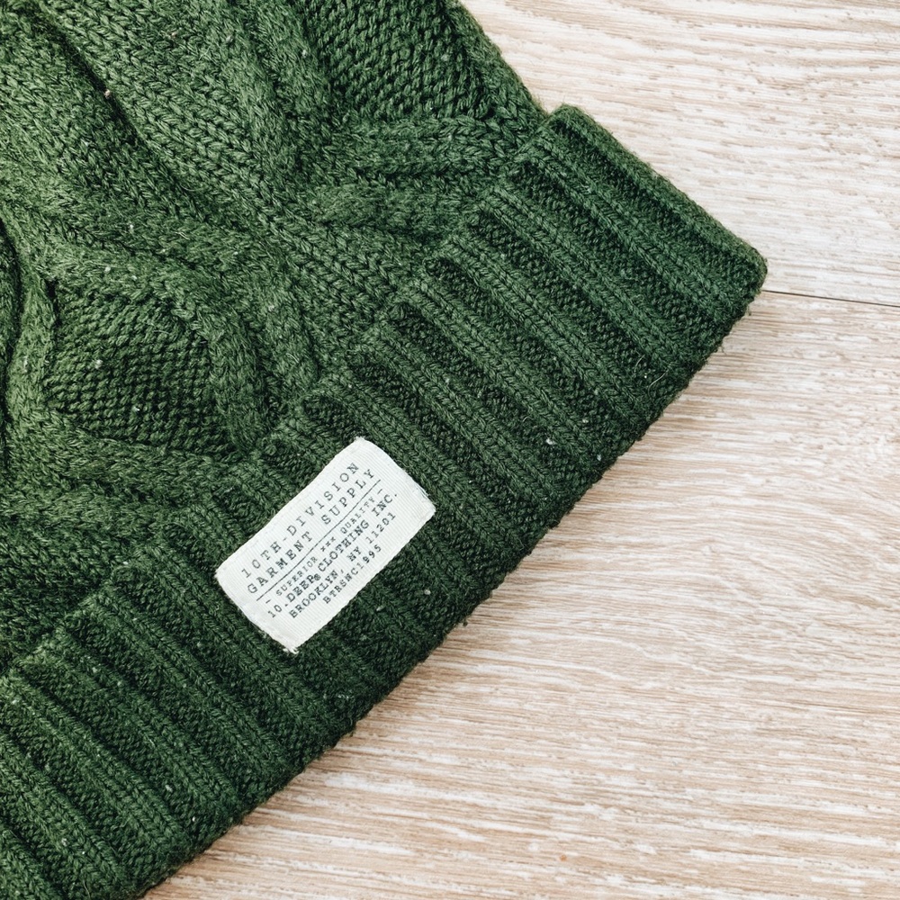 10 Deep Forest Green Beanie View 3